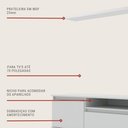 Ver imagem 2 de Rack para Tv com Prateleira 180cm Retro Mdf Branco Dallas - On Móveis