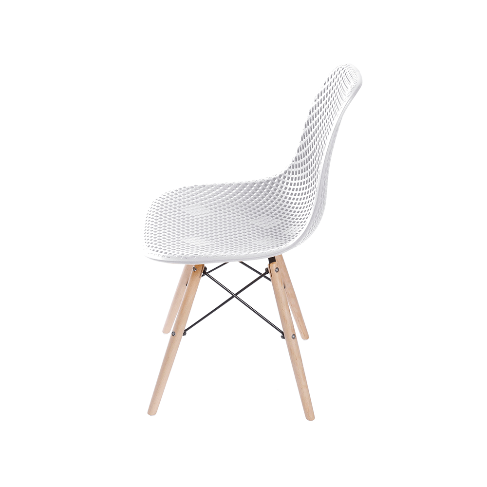 Ver imagem 4 de Kit 2 Cadeiras Eames Jantar Colmeia Branca