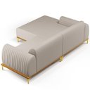Ver imagem 7 de Sofá 4 Lugares com Chaise Esquerdo Para Sala de Estar Molino 255cm D02 Linho Bege C-107 - Lyam