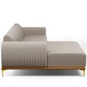 Ver imagem 6 de Sofá 4 Lugares com Chaise Esquerdo Para Sala de Estar Molino 255cm D02 Linho Bege C-107 - Lyam