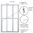 Ver imagem 3 de Porta Sacada de Alumínio 3 Folhas Sequenciais Móveis 210 X 120cm Linha 25
