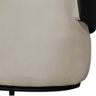 Poltrona Namoradeira Orgânica Beatriz 2 Lugares Tecido Suede Composê em Corino Preto - Estopar Namor - 4