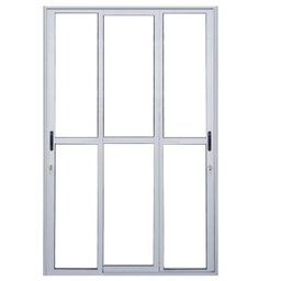 Porta Sacada de Alumínio 3 Folhas Sequenciais Móveis 210 x 150cm Linha 25 - 2