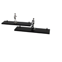 Ver imagem 3 de Prateleira Preta 30 x 10 cm Kit 2 Peças Eví Decor