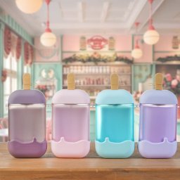 Copo Infantil Picolé 400ml 19x8x8cm Roxo - 5