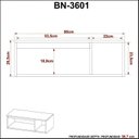 Ver mais imagens de Conjunto Suspenso para Banheiro com Espelheira 80cm Branco/Marmorizado