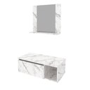 Ver imagem 2 de Conjunto Suspenso para Banheiro com Espelheira 80cm