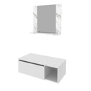 Ver imagem 2 de Conjunto Suspenso para Banheiro com Espelheira 80cm