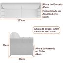 Ver imagem 3 de Conjunto Sofá 3 Lugares e Poltrona Loud Pu Caramelo | Linho Bege - Sallar Home