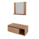 Ver imagem 2 de Conjunto Suspenso para Banheiro com Espelheira 80cm