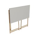 Ver imagem 4 de Mesa Escrivaninha Industrial Escritório Dobrável 80cm P1044 Arenas/dourado