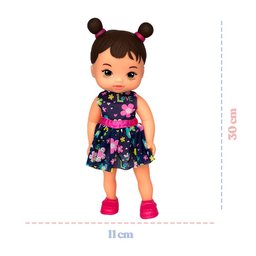 Hannah Suquinho C/ Copo Vinil Vestido Florido 30cm Brinquedo Menina - 3