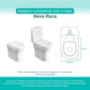 Ver imagem 3 de Assento Sanitário Tampa de Vaso Branco Mdf Laqueado Nexo para Bacia Roca