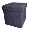Ver imagem 1 de Puff Guarda Volume em Madeira/Tecido Decorativo 40x38cm