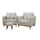 Ver imagem 2 de Kit 2 Poltronas Beny - Suede Cru