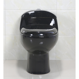 Vaso Sanitário Monobloco Completo - Caixa Acolpada com Assento Cor Preto - 4