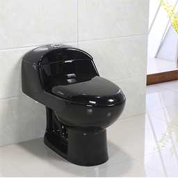 Vaso Sanitário Monobloco Completo - Caixa Acolpada com Assento Cor Preto - 3