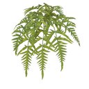 Ver imagem 1 de Samambaia Pendurar C/print Plastico X8 Folhas Verde 46cm