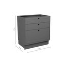 Ver imagem 2 de Balcão de Cozinha Évora Ph 3120 C/ 3 Gavetas S/ Tampo 80cm Azul - Herval