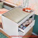 Ver imagem 7 de Berço Cama Multifuncional com Gavetões sem Colchão Linha Bb Aveiro Oak/Branco BB024 Completa Móveis