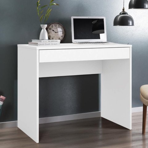 Escrivaninha 91 Cm 1 Gaveta Nevada - Branco
