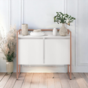Ver imagem 1 de Buffet Aparador Industrial 2 Portas Madri Branco Cobre