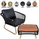 Ver imagem 5 de Kit 2 Poltronas, 1 Namoradeira Mesa Bronze