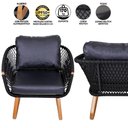 Ver imagem 4 de Kit 2 Poltronas, 1 Namoradeira Mesa Bronze