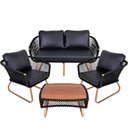 Ver imagem 1 de Kit 2 Poltronas, 1 Namoradeira Mesa Bronze