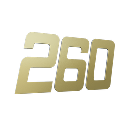 Número 130mm Garbo Font - Ouro Escovado 4 - 2