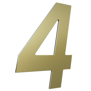Número 130mm Garbo Font - Ouro Escovado 4