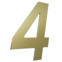 Ver imagem 1 de Número 130mm Garbo Font - Ouro Escovado 4
