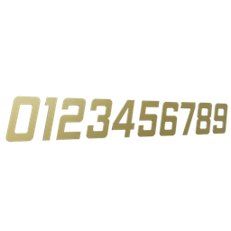 Número 130mm Garbo Font - Ouro Escovado 4 - 3