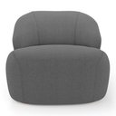 Ver imagem 3 de Kit 02 Poltronas Decorativas Kaya Orgânica Bouclê Cinza Escuro - Desk Design