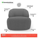 Ver imagem 7 de Kit 02 Poltronas Decorativas Kaya Orgânica Bouclê Cinza Escuro - Desk Design