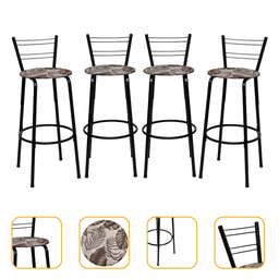Kit 4 Banquetas para Balcão Bancada Cozinha Bistrô Ilhas Gourmet Bares Banco Flórida Preta - 1