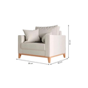 Ver imagem 5 de Kit Sofá 3 Lugares E 2 Poltronas Beny - Linho Cru