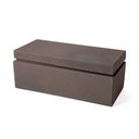 Ver imagem 1 de Caixa Decorativa Retangular em Metal Cinza 25cm 16869 Mart