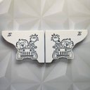 Ver imagem 4 de Mãos Francesas Decorativas 20cm Menino Safari Branco Aço para Prateleira Pequena