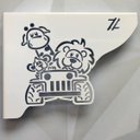 Ver imagem 7 de Mãos Francesas Decorativas 20cm Menino Safari Branco Aço para Prateleira Pequena