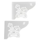 Ver imagem 1 de Mãos Francesas Decorativas 20cm Menino Safari Branco Aço para Prateleira Pequena