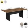 Mesa de Reunião Escritório 6 Lugares 1,80m X 90cm Tampo 30mm - 2