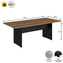 Ver imagem 2 de Mesa de Reunião Escritório 6 Lugares 1,80m X 90cm Tampo 30mm
