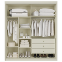 Ver imagem 2 de Guarda Roupa Mali 2 Portas de Correr 100 MDF com 02 Espelhos - Móveis Europa