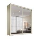Ver imagem 3 de Guarda Roupa Mali 2 Portas de Correr 100 MDF com 02 Espelhos - Móveis Europa