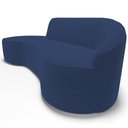 Ver imagem 7 de Sofá 3 Lugares Curvo Sala de Estar Living Firenze Direito D02 Veludo Azul Marinho 180 cm C-304 - Lya