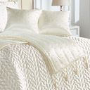 Ver imagem 3 de Kit Cobre Leito Fascínio Super King Cetim c/ Tule de Pérola 10 Peças - Palha