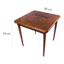 Ver imagem 2 de Mesa de Madeira Maciça Quadrada 80x80cm 4 Lugares Sala Jantar Cozinha - Stronger Whiskey - Natural