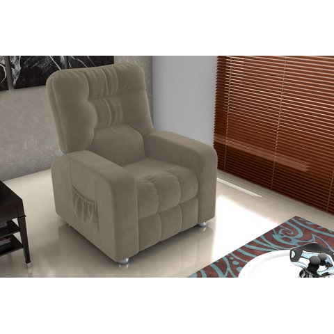Poltrona Reclínavel Mx7 Azera Veludo Cappuccino E434 - Matrix