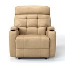 Ver imagem 2 de Poltrona do Papai Reclinável em Corino Importado Cor Bege Reclinação Elétrica- Modelo Florença